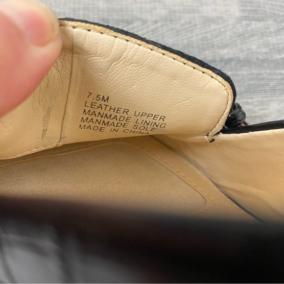 Alex Marie Croc Leather Buckle Loafer Style Heels - Picture 14 of 16